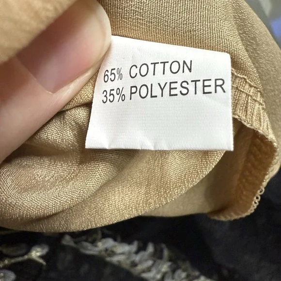 Shiran Fushi Floral Lace Black White Long Sleeve Midi Party Cocktail Dress L/XL - Picture 11 of 11